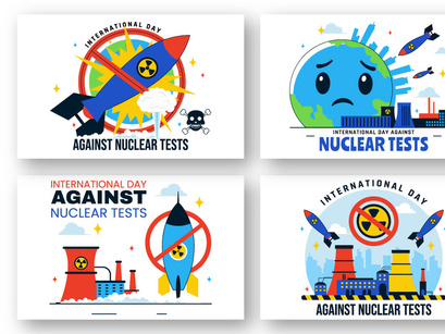 10 Day of Against Nuclear Tests Illustration