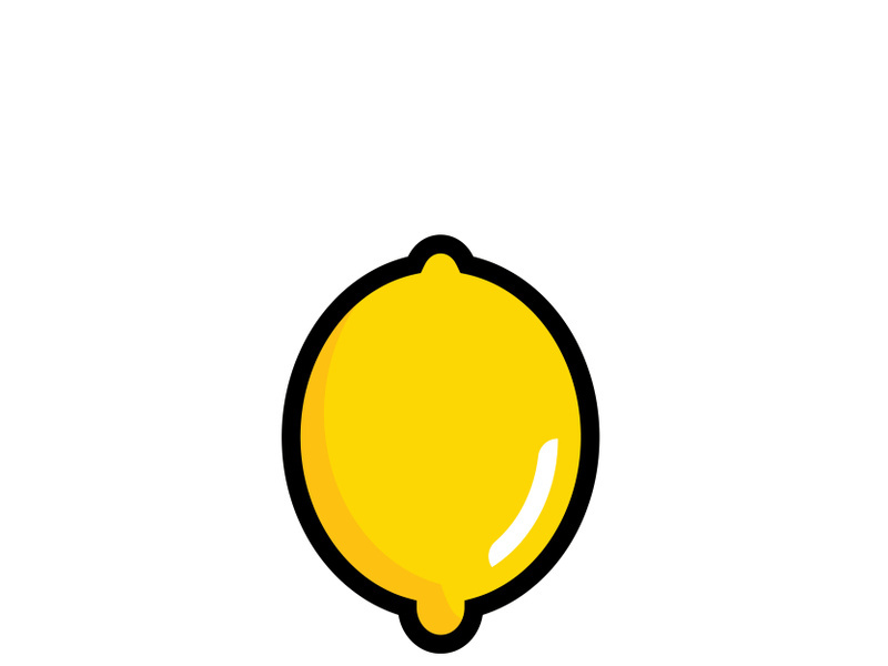 Fresh lemon fruit vector illustration icon