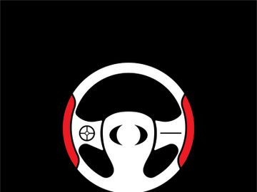 Steering Wheel vector image logo icon preview picture