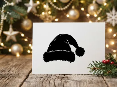 Weihnachtsmütze mit Bommel für Weihnachtsfeiern