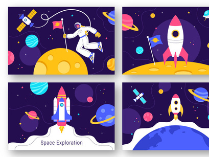 9 Space Exploration Illustration