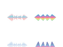 Sound waves vector illustration design template