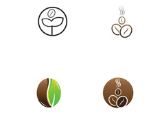 coffee bean icon vector illustration template