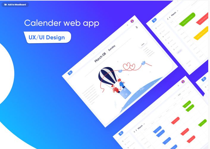 Calender Web App UX/UI Design