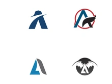 Abstract logo initial letter A element.