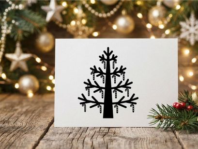 Decorative Christmas Tree with Candy Cane Ornaments and Snowflakes