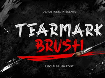 Tearmark Brush – Bold Grunge Brush Font preview picture