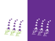Fresh lavender flower logo vector flat design