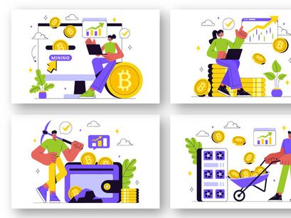 10 Bitcoin Mining Illustration