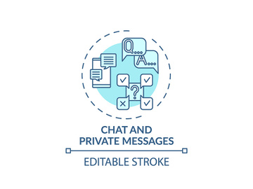 Chat and private messages concept icon preview picture