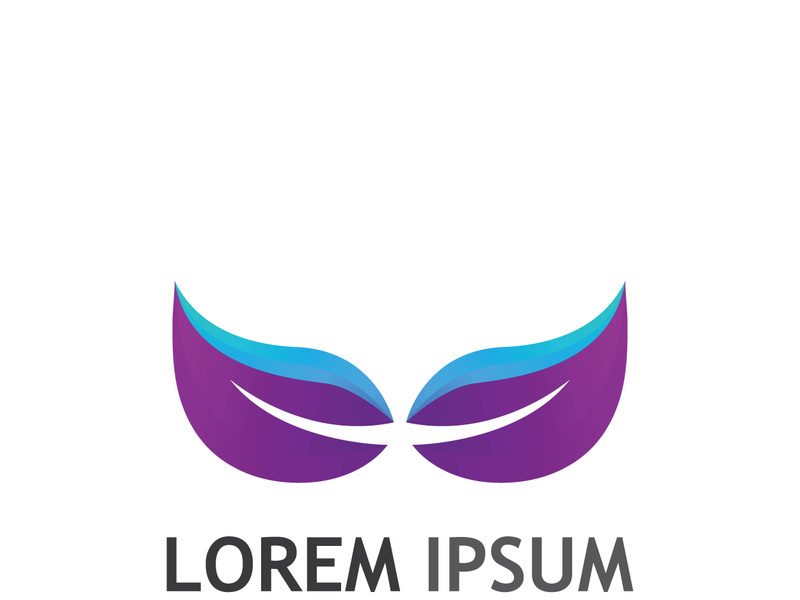 Colorful natural leaf logo design.