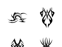 Tribal tattoos. Art tribal tattoo. Vector sketch of a tattoo. Idea for design