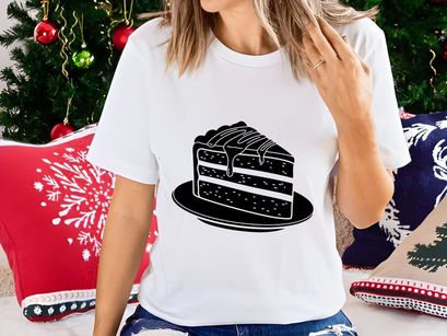 Dripping chocolate cake slice