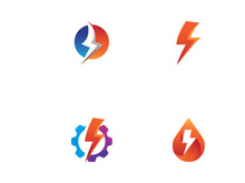 thunder lightning logo creative design.