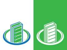 Digital book logo technology vector icon design