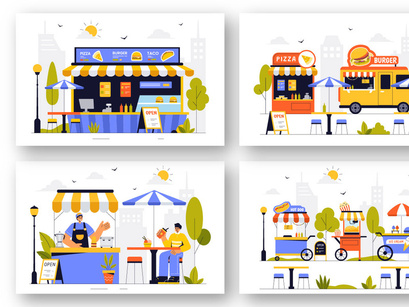 13 Street Food Festival Illustration