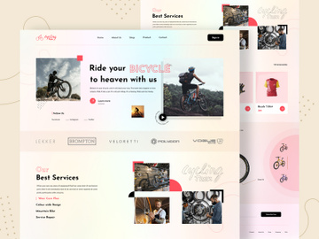 Bicycle Shop Landing Page Design preview picture