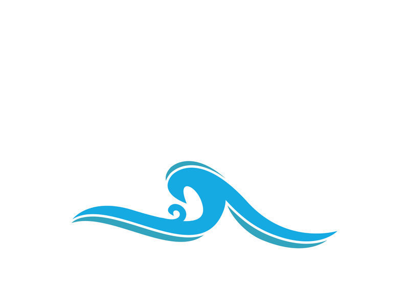 Wave beach vector illustration design logo