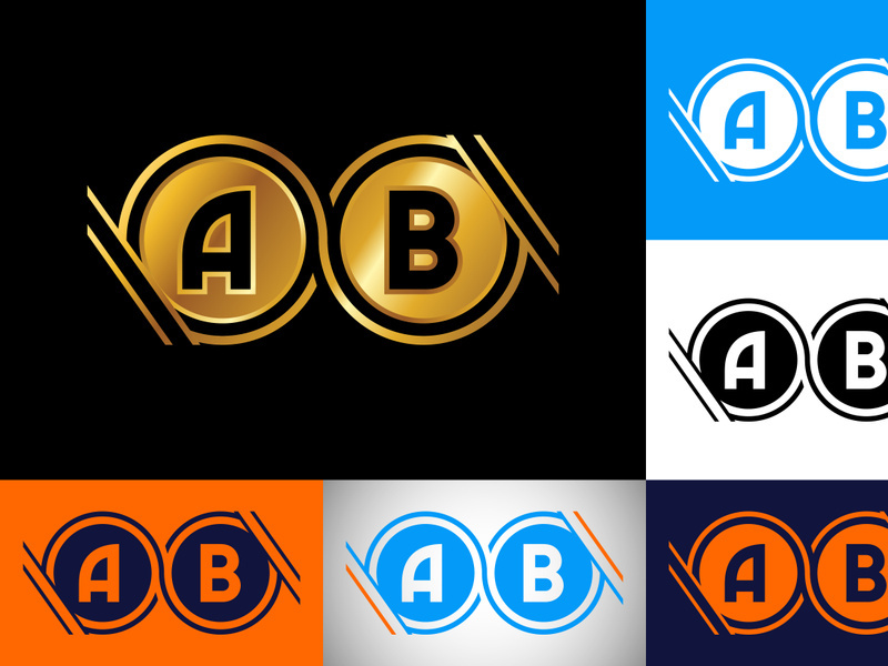 Initial Letter A B Logo Design Vector Template. Graphic Alphabet Symbol For Corporate Business Identity