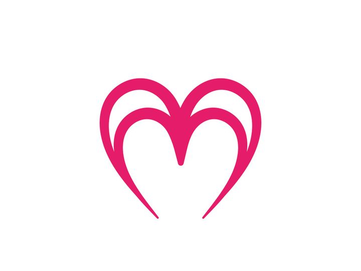 Love heart logo and symbol vector