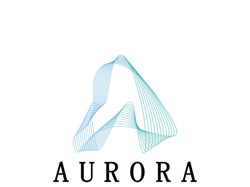 aurora logo design icon illustration vector template