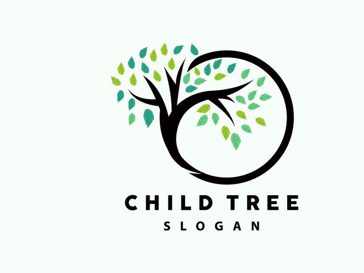 Tree Logo, Life Balance Education Vector