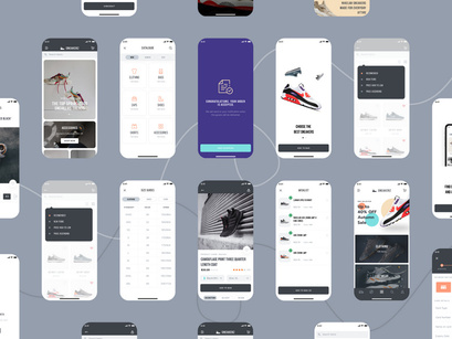 SNEAKERZ Ecommerce mobile app ui kit IOS