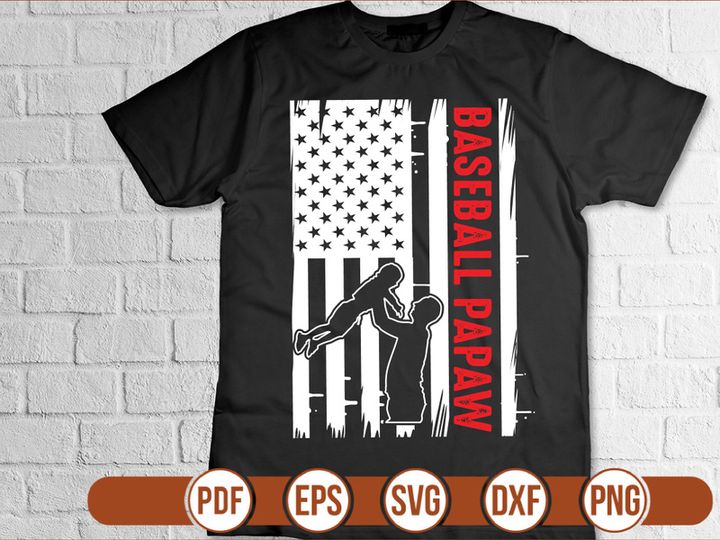 BASEBALL PAPAW t shirt Design