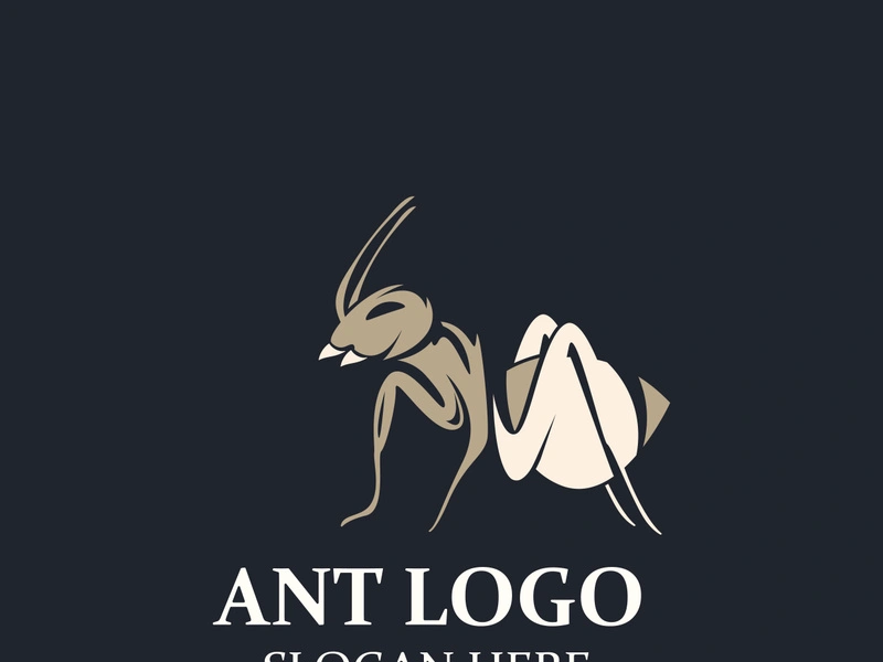 Ant logo design silhouette. Isolated animal ants on background design template vector Ant logo design silhouette. Isolated animal ants on background design template vector
