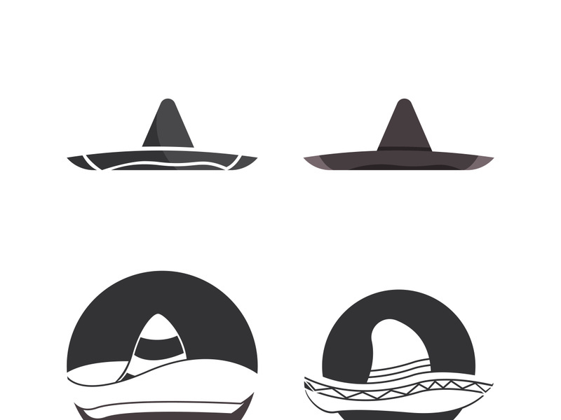 Simple hat vector design logo icon template
