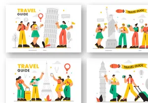9 Travel Guide and Tour Illustration