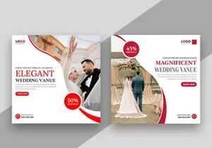Elegant Wedding Venue Social Media Instagram Post