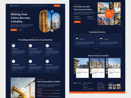 Construction Website Landing Page Design preview picture