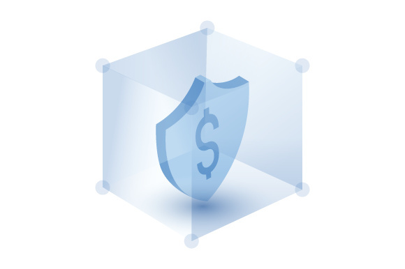 Vector flat illustration concept of money protection