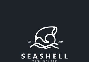 Seashell Logo. Ocean Animals premium quality graphic outline symbols collection