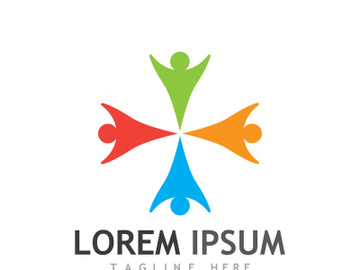 Logo of group of people or community of people. preview picture