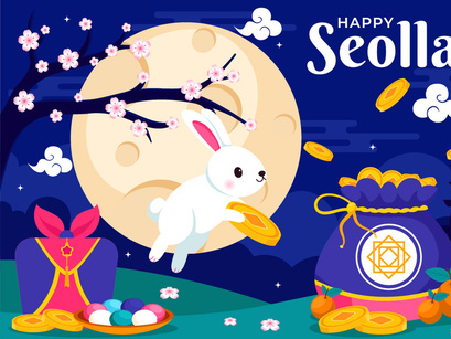 11 Year of the Rabbit Seollal Illustration