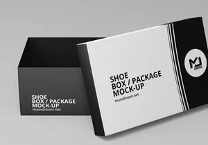 Square Shoe Box Mock-Up