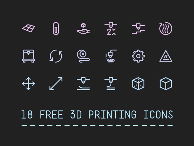 3D Printing Icons