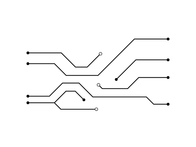 Circuit vector illustration design template