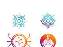 Technology logo images illustration design template