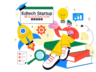 10 EdTech Startup Illustration