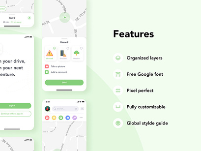 NavGo Navigation App UI Kit