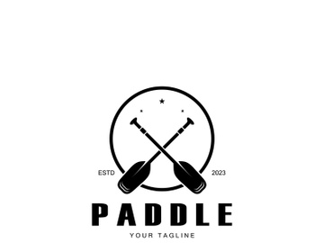 simple paddle logo,design for surfing,rafting,canoe,boat,surfing and rowing equipment business,vector preview picture