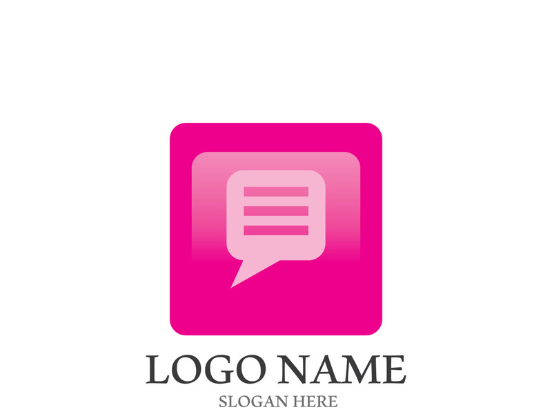 Speech bubble icon logo template vector illustration