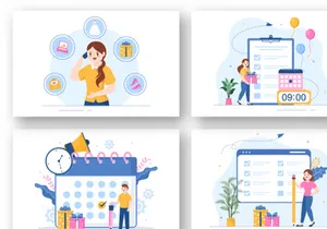 10 Event Planner Flat Illustration