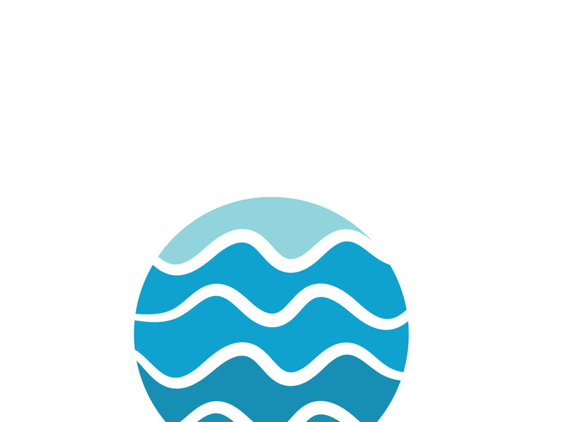 Water wave icon vector illustration design logo
