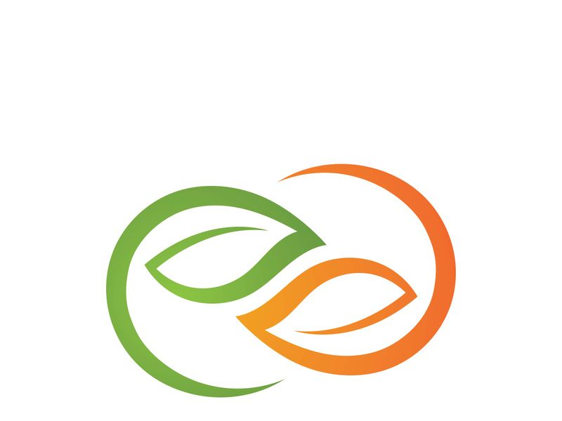 Logos of green Tree leaf ecology nature element vector