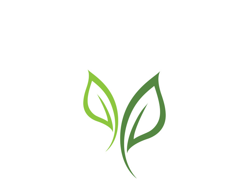 Green leaf ecology nature element vector icon