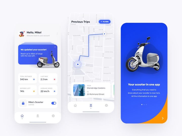 e-Scooter App Ui Design